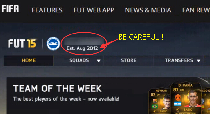 BE CAREFUL! FAKE SITE FOR FIFA 15