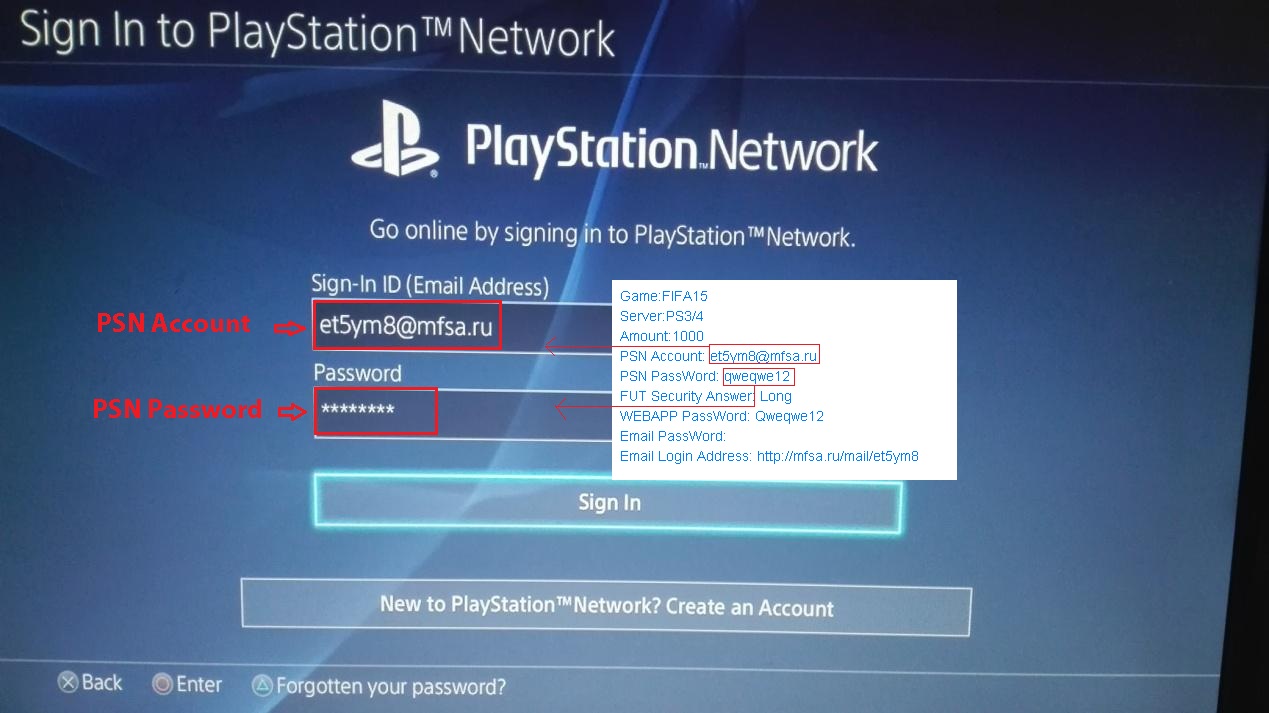 psn accounts list