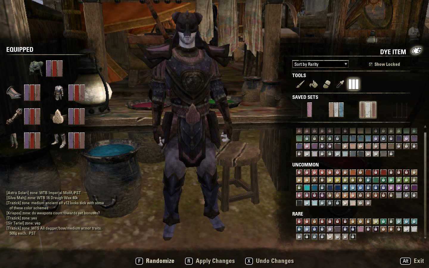 first experience of eso armor dyes in patch notes v1.3.3
