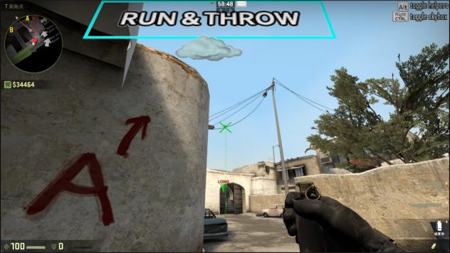 csgo different throws use guide - smoke grenade - 3