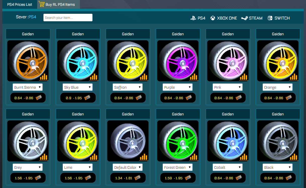 View The Items' Tier & Prices In Each Rocket League Crate On Our Rocket